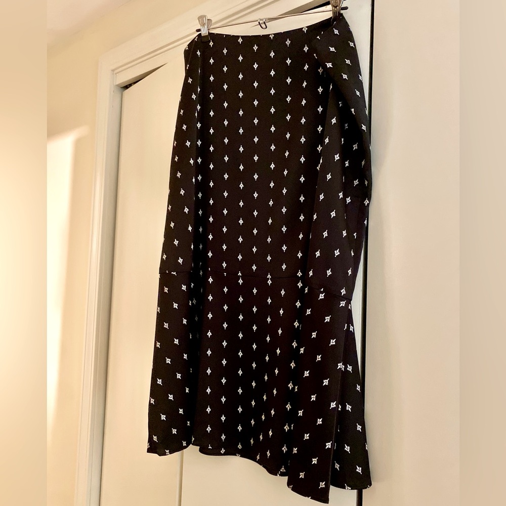 LOFT Satin Midi Skirt